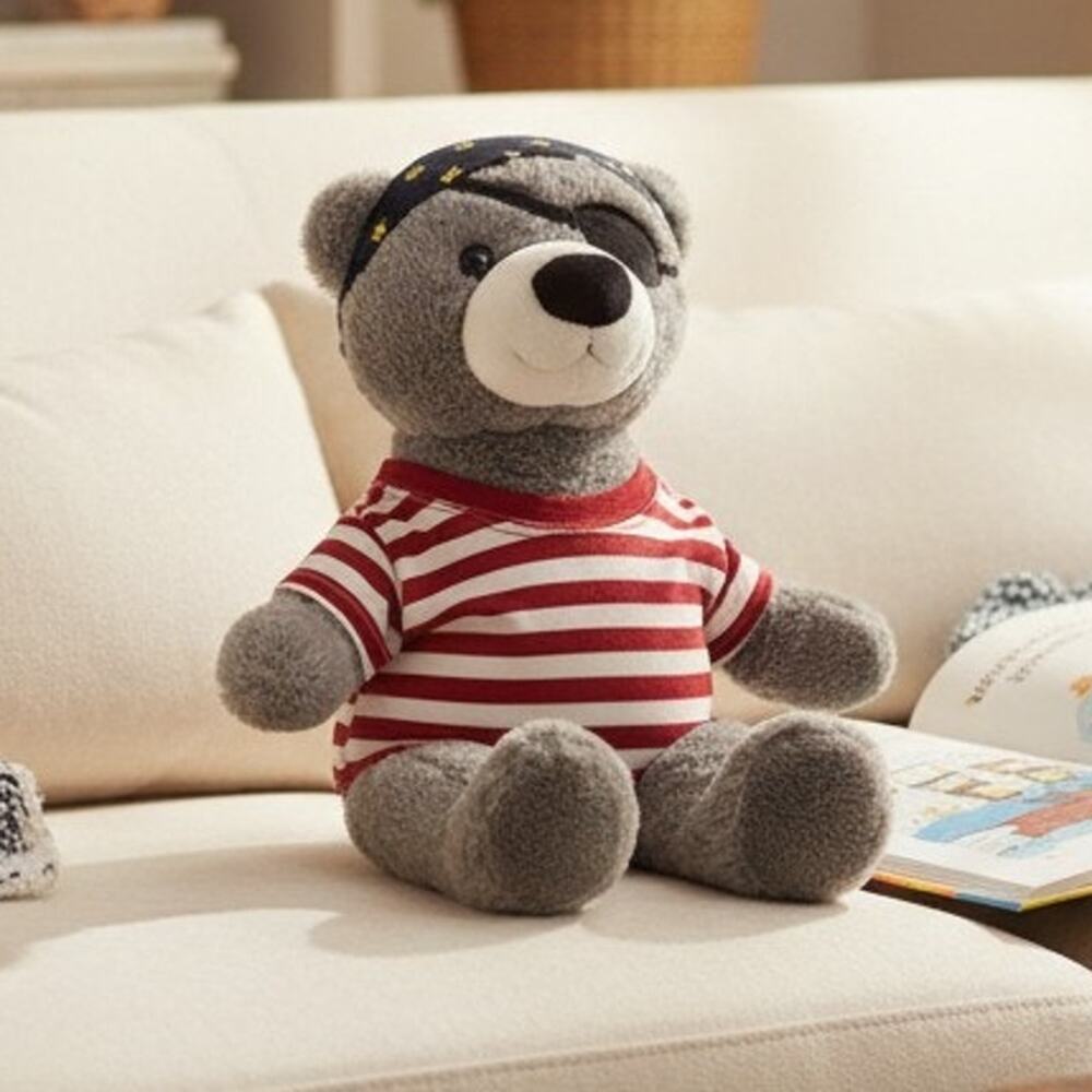 Gund Lands End Pirate Teddy Bear Plush 16" With Eye Patch Stuffed Animal 2000